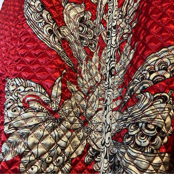 Chico's Oversized Abstract Print Quilted Jacket - Picture 10 of 11